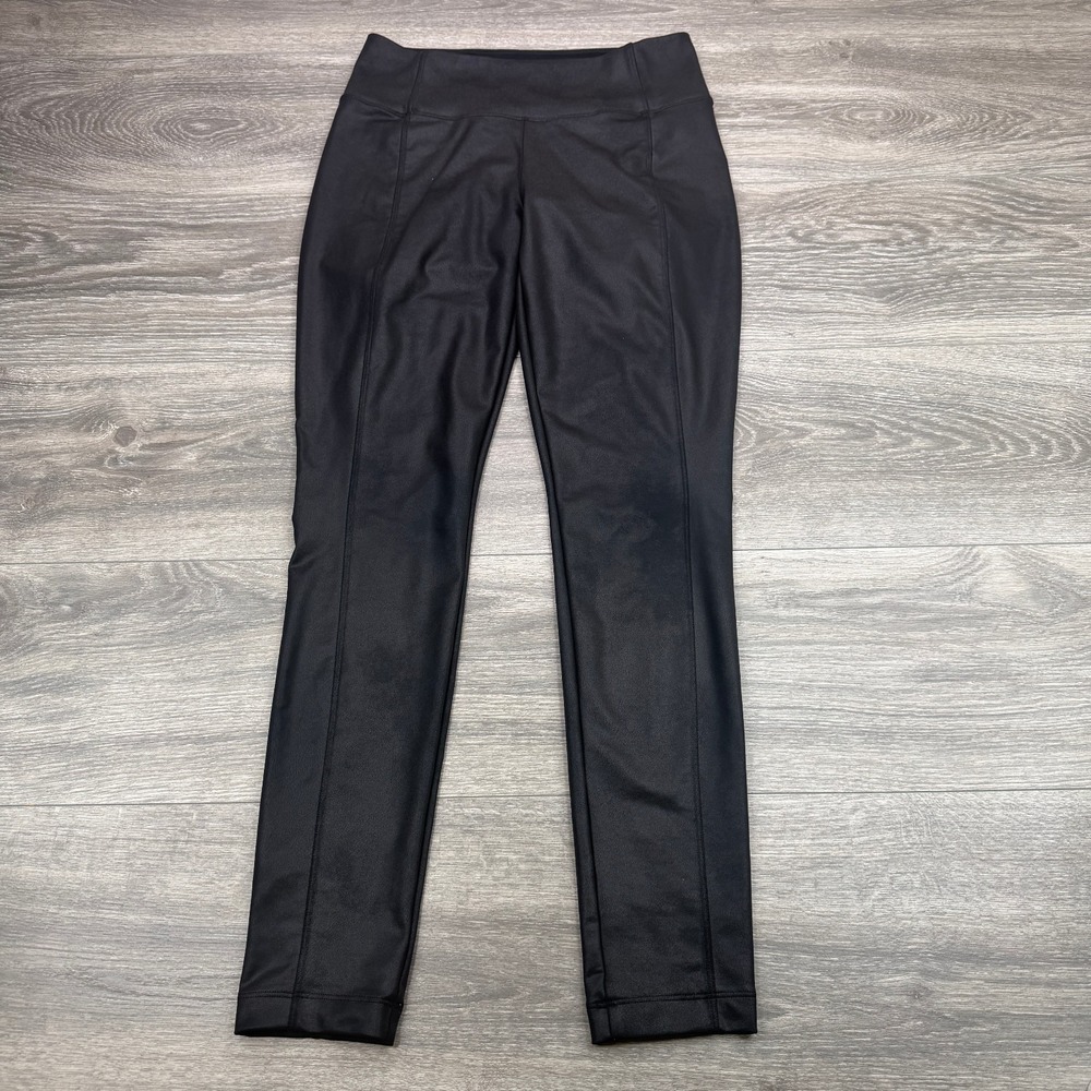 Athleta Leggings Womens Small Black Mid Rise Delancey Gleam Tight Pocket Stretch